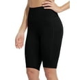 thumbnail image 2 of Charmo Womens High Waisted Biker Yoga Shorts Knee Length Athletic Shorts with Pockets, 2 of 5