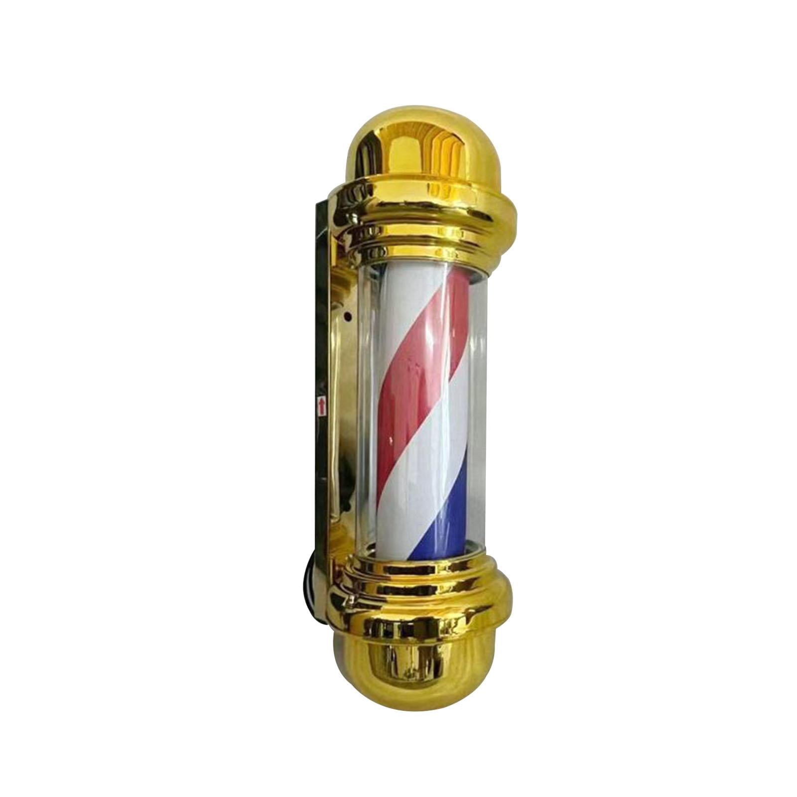 FITYLE Barber Pole Led Lights Barbershop Light Fixture Wall Hanging Salon Rotating Light Hair Salon Barber Shop Open Sign for Outside
