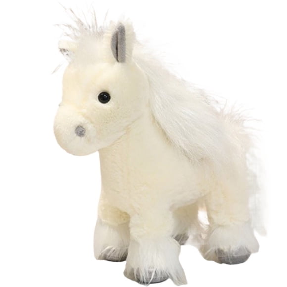 Mascota del Caballito de 22 cm/8,66 pulgadas, una linda figura de dos colores marrón y blanco for el Año del Caballo