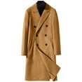 thumbnail image 1 of Men's Woolen Coat with Lapel and Button Closure for Daily Casual Wear, Long Sleeve Design with Pockets, Polyester Material for Easy Care and Durability, 1 of 4