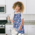 thumbnail image 4 of Blue Baseball Silhouette Pattern Kids Aprons for Girls and Boys,Adjustable Neck Strap Toddler Aprons for Kids Cooking Baking, 4 of 7
