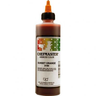 Chefmaster Airbrush Food Colour - Sunset Orange, 9 oz