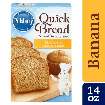 Pillsbury Quick Bread Banana Bread and Muffin Mix, 14 Oz Box