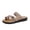 Khaki, variant on Women's Walking Sandals Wide Width Low Wedge Open Toe with Metallic Details, Comfort Summer