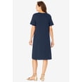 thumbnail image 2 of Woman Within Plus Size Perfect Short-Sleeve V-Neck Tee Dress, 2 of 6