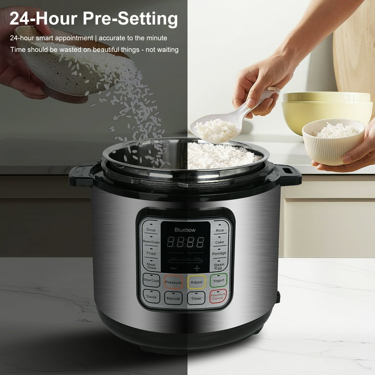 Bluebow Quart Electric Pressure Cooker, 11-in-1 Multi Cooker