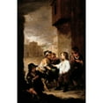 thumbnail image 2 of Bartolomé Estebán Murillo 11x14 Gold Ornate Wood Frame and Double Matted Museum Art Print Titled - St. Thomas of Villanueva Dividing His Clothes Among Beggar Boys (circa 1667), 2 of 4