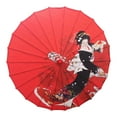 thumbnail image 1 of de baile de papel engrasado de estilo chino tradicional hecho a mano para decoración de jardín Paisaje Festival Fiesta de Kimono mayimx sombrilla china, 1 of 9
