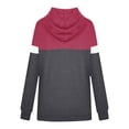 thumbnail image 5 of ZQGJB Spring Hoodie Sweatshirts for Women Color Block Print Long Sleeve Lightweight Hooded Pullover Tops Striped Comfy Tunic Blouse with Pockets(Dark Gray#02,M), 5 of 5