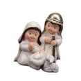 thumbnail image 4 of Estatua del pesebre navideño Figura de la Sagrada Familia Figura del nacimiento de Jesús Adorno blanco, 4 of 9