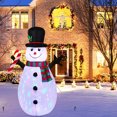 thumbnail image 1 of Teissuly Christmas Large Inflatable Snowman with Scarf Christmas Outdoor Decoration 63 Inch Tall with LED Rotating Color Lamp Yard Decor Teissuly WER202311016816, 1 of 9