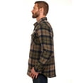 thumbnail image 2 of Bass Creek Outfitters Men's Plaid Bonded Winter Fleece Shirt Jacket, Sizes M-2XL, 2 of 13
