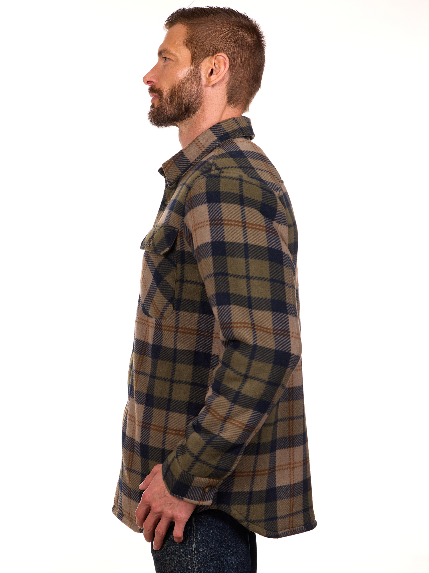 Bass Creek Outfitters Men's Plaid Fleece Shirt Jacket photo 2