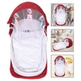 thumbnail image 4 of Moisés de viaje para bebé Moisés plegables portátiles Bolsa de transporte Cama de moisés Cápsula de viaje ligera Cama de viaje infantil con red y dosel Rojo, 4 of 5