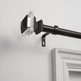 thumbnail image 2 of Exclusive Home Prism 1" Curtain Rod and Coordinating Finial Set, Matte Bronze, Adjustable 36"-72", 2 of 5
