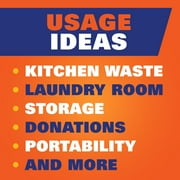 Hefty Ultra Strong 13 gallon Trash Bags, Tall Kitchen Trash Bags, White, Unscented, 80 Bags