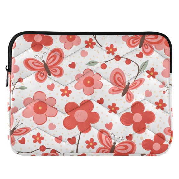 ALAZA Floral and Butterflies Pattern Laptop Sleeve Case for 13-14 Inch Computer Cover Bag Medium
