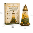 thumbnail image 3 of Beginner-Friendly DIY Lighted Sea Glass-Style Lighthouse Kit Collection, Coastal Mosaic Craft with Decorative Accessories and LED Glow, 10 Themes for Tabletop Home Decor, 3 of 9