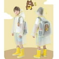 thumbnail image 4 of Gelikeya Children’s Rain Poncho for Boys Girls 4-14 Years Cute Animal Print Waterproof Kids Raincoat with Hood and Pockets (Yellow, 12-14 Years), 4 of 4