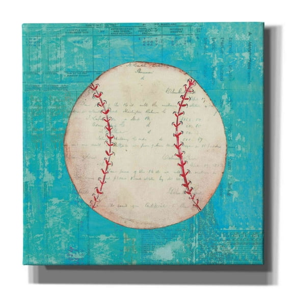 Epic Graffiti 'Play Ball I Bright' by Courtney Prahl, Canvas Wall Art, 26"x26"