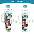 thumbnail image 6 of Yayeee 30oz Stainless Steel Tumbler with Straw and Handle Double-Wall Insulated Travel Water Bottle, Green Geometric, 6 of 8