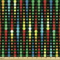 thumbnail image 2 of Ambesonne Colorful Fabric by the Yard Upholstery, Halftone Pattern Motif, 1 Yard, Multicolor, 2 of 5