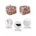 thumbnail image 2 of Pink Red Spring Floral Toaster Cover 2 Slice, Summer Botanical Tulip Vintage Dustproof Bread Machine Oven Cover with Storage Pockets, Fits Most Kitchen Toasters Protector, 2 of 5