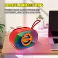thumbnail image 5 of Portable Bluetooth Speakers Wireless,Small Bluetooth Speaker with Lights and Lanyard Atmospheric Mirror Mini Luminous Desktop Subwoofer Small Speaker,Gifts for Women Men,Teens for Christmas, 5 of 7