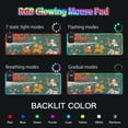 thumbnail image 5 of Retro Christmas Packaging Wireless Charging RGB Gaming Mouse Pad Large Keyboard Mat Rubber Base 13 Light Modes, 5 of 6