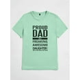 thumbnail image 3 of Whichone Proud Dad Shirt Amazing Dad Mens Graphic Leisure Comfy T-shirt Tops Daddy Best Gifts For Father's Day Up To 2XL, 3 of 8