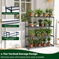 thumbnail image 4 of 4 Tier Garden Greenhouse Steel Staging Shelving Plant Stand Garden Shelving Unit Garage Storage Racking, 2 Pack Plant Racks, 4 of 4