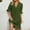 Army Green, variant on Admvng Summer Dresses for Women Casual Sexy Fashion Summer V Neck Short Sleeve Loose Solid Dress S-2XL