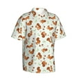 thumbnail image 2 of Uemuo Squirrel Playing Printed Regular Fit Short Sleeve Casual Hawaiian Shirt for Men,Aloha shirt,Tropical shirt,Floral print shirt,Vacation Beach shirt-X-Large, 2 of 9