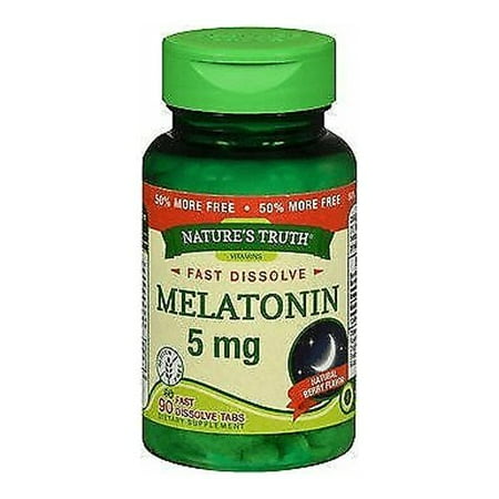 Nature's Truth Melatonin Fast Dissolve Natural, Berry Flavor, 90ct, 3-Pack