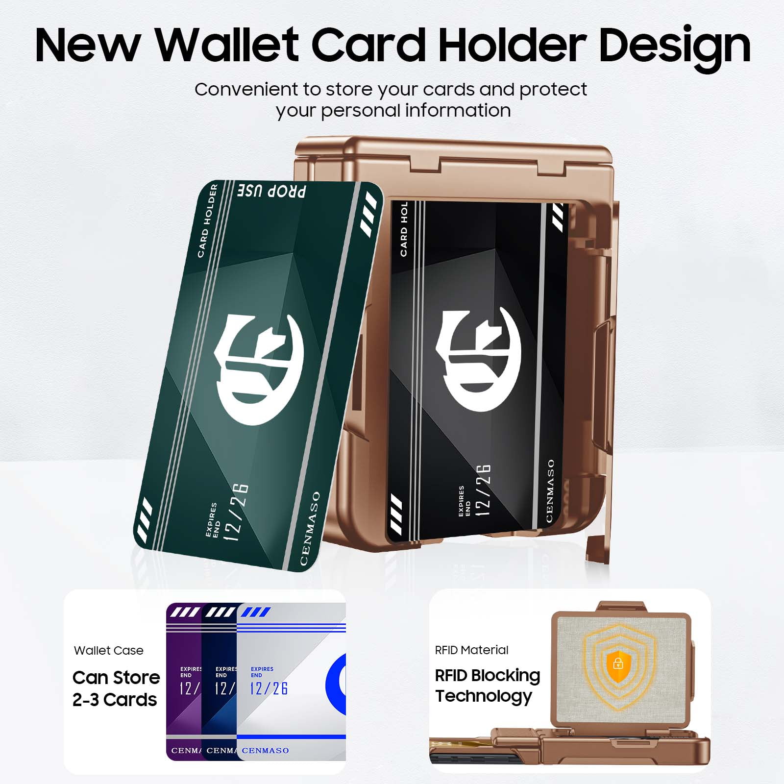 Vizvera for Motorola Razr 2026/2025/2024 Phone Case with Card Holder [RFID Blocking],Hinge Protection,Screen Protector Shockproof Case-Gold