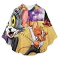 thumbnail image 2 of Tom And Jerry Kids Flannel Wearable Blanket, Warm Shawl Blanket Comfy Poncho Soft Cozy Throw Blanket Hoodie for Boys Girls Birthday Gifts, 2 of 8