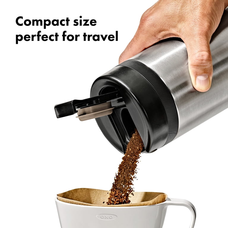 OXO Brew Stainless Steel Coffee Storage Container, Silver, 12oz
