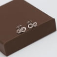 thumbnail image 5 of LeCalla 925 Sterling Silver Stud Earrings for Women | Cubic Zirconia Infinity Stud Earrings, 5 of 7
