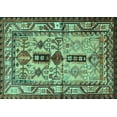 thumbnail image 1 of Ahgly Company Indoor Rectangle Persian Turquoise Blue Traditional Area Rugs, 5' x 8', 1 of 4