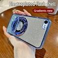 thumbnail image 6 of Magnetic Case for iPhone SE 2020 Case with Stand Cute Glitter Sparkly Camera Protection Luxury Plating Shockproof Slim fit TPU Case Cover for iPhone 8/7 /SE 2020 Bling Blue DS, 6 of 11