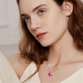 thumbnail image 3 of Butterfly Crystal Necklace for Women Sparkly Butterfies Birthston Choker Necklaces Elgant Colorful Gemstone Butterfly Pendant Necklace Dainty Gold Butterfly Necklaces Cubic Zirconia Jewelry Gifts, 3 of 10