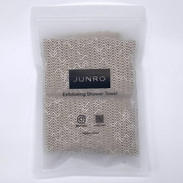 JUNRO (2 Pack) Exfoliating Shower Towel - Korean Mugwort Fabric Exfoliating Washcloth for All Skin Types - Made in Korea