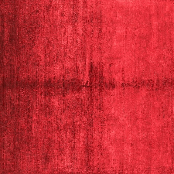 Ahgly Company Indoor Square Oriental Red Industrial Area Rugs, 5' Square
