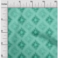 thumbnail image 2 of oneOone Silk Tabby Turquoise Green Fabric Leaves Craft Projects Decor Fabric Printed By The Yard 42 Inch Wide, 2 of 5