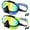 03-Black Blue& Black Green, variant on Vvinca Swim Goggles with Nose Cover, 2 Pack Wide View Diving Mask Anti-Fog UV No Leak Toddlers Swimming Goggles for Kids 3-15