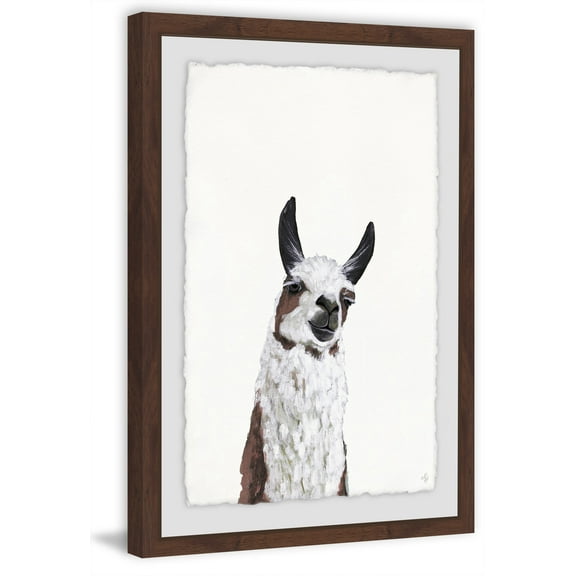 Snobbish Llama Framed Painting Print