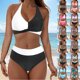 thumbnail image 5 of MKLEKYY Trajes De Baño Mujer Completo Women Sexy Cute Split Bikini Swimsuit High Waisted Bikini Sexy Push Up Two Piece Beach Swimming Swimsuits 407, 5 of 6