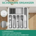 thumbnail image 3 of 49-Piece Stainless Steel Silverware Set with Cutlery Organizer, Service for 8 with Steak Knives and Kitchen Utensils, 3 of 14