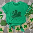 thumbnail image 1 of T-shirts de la Saint-Patrick pour Femmes, Col Rond, Manches Courtes, Imprimé Arbre de Noël, 1 of 4