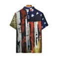 thumbnail image 2 of Men's 1776 Independence Day American Flag Short Sleeve Polo Golf T Shirt Graphic Stretch Casual Raglan Golf Polos for Men Multicolor L, 2 of 6